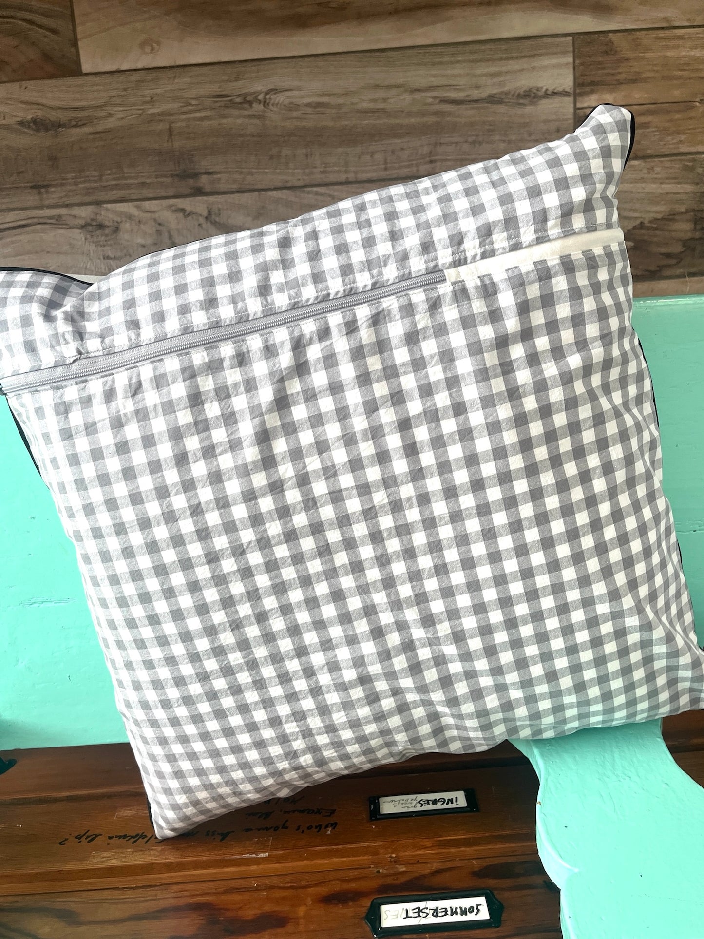 Kissen Grüne Rose | Historischer Mehlsack | 50 × 50 cm