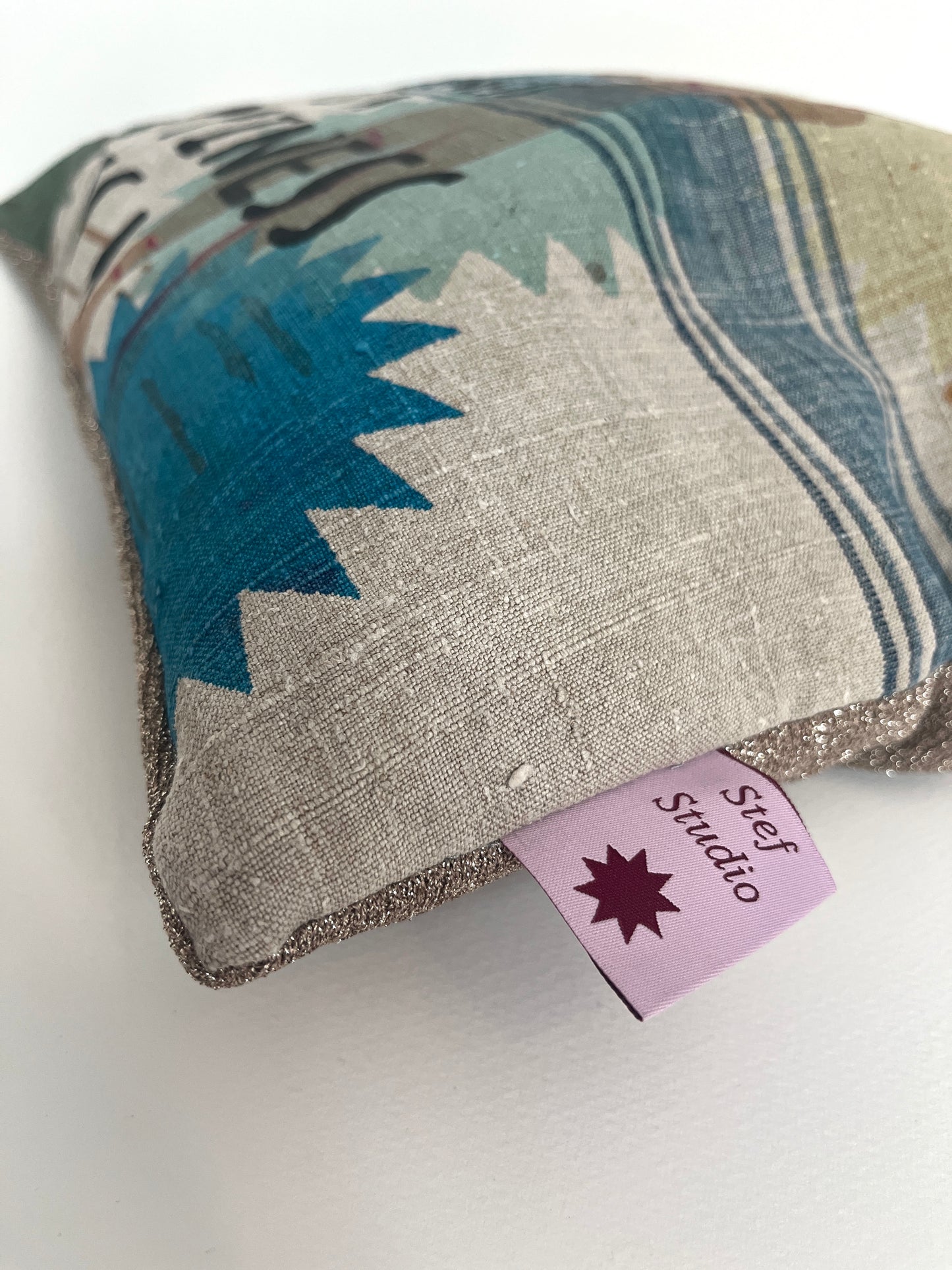 Leinenkissen „Boxer“ · handgefertigtes Unikat