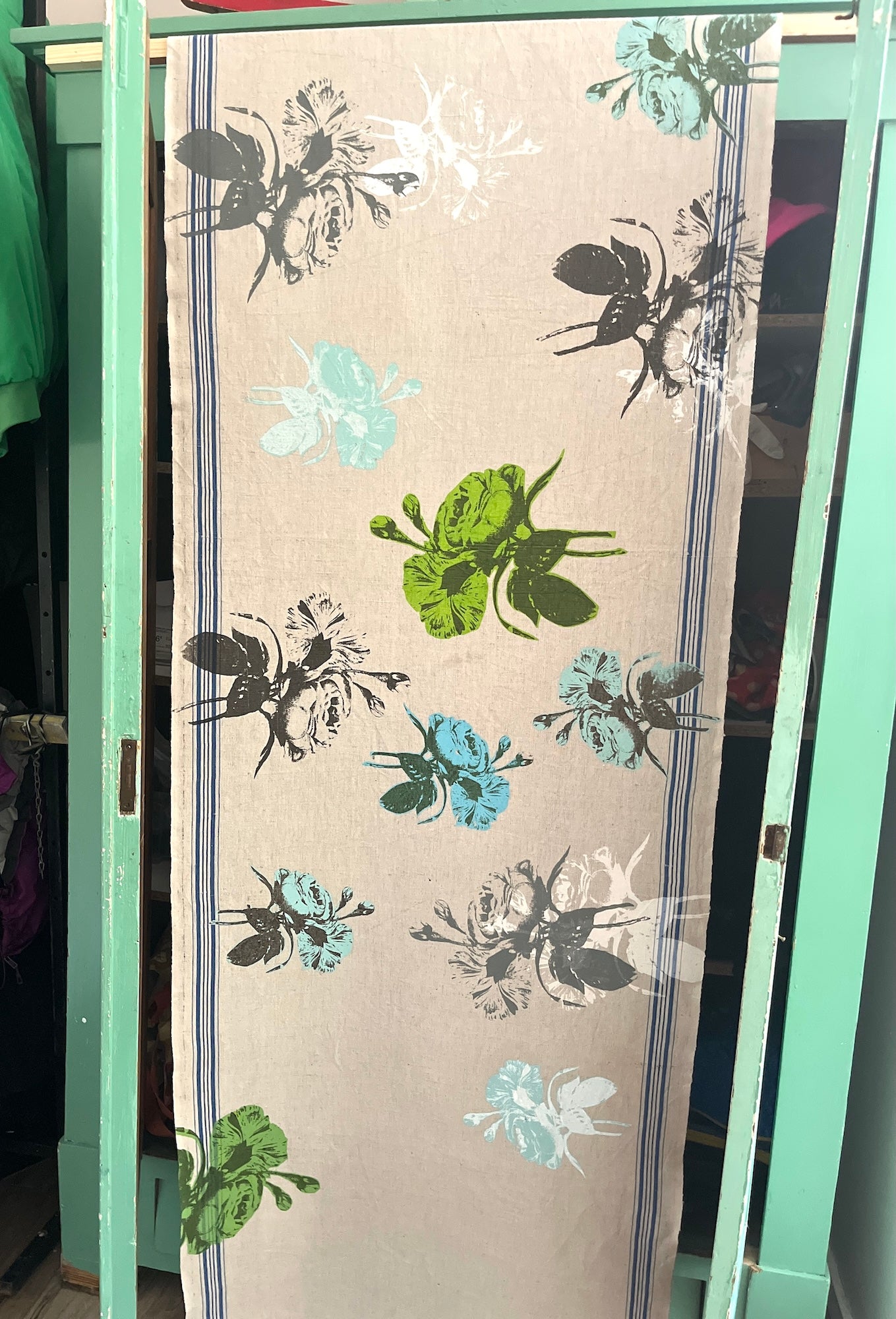 Grüne Rosentischdecke „Lilly“