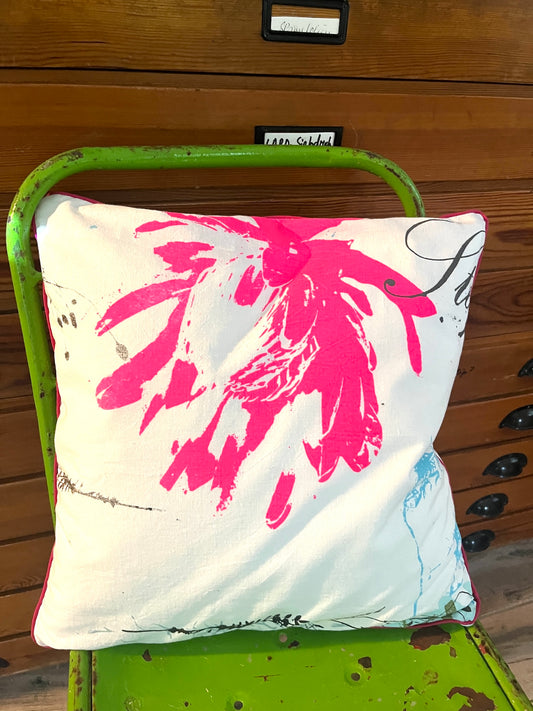 Kissen „Neonblume“ – 40 × 40 cm