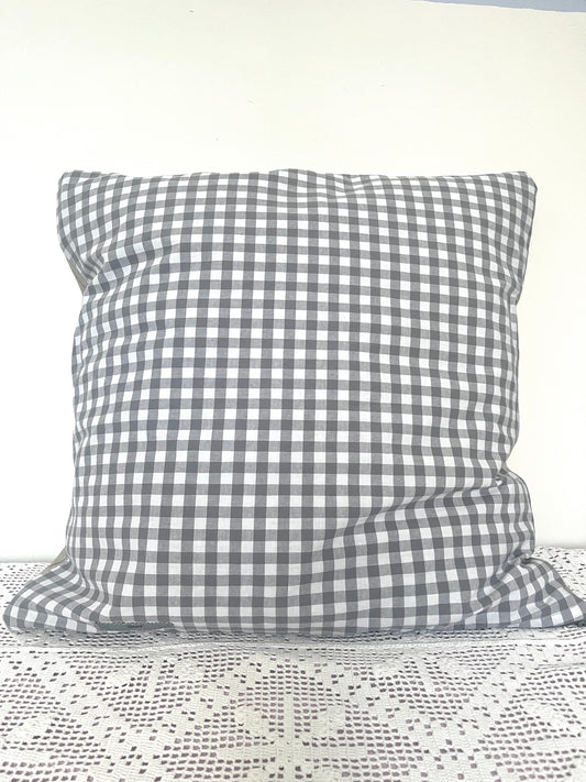 Leinenkissen „Raincloud“ · handbedrucktes Unikat