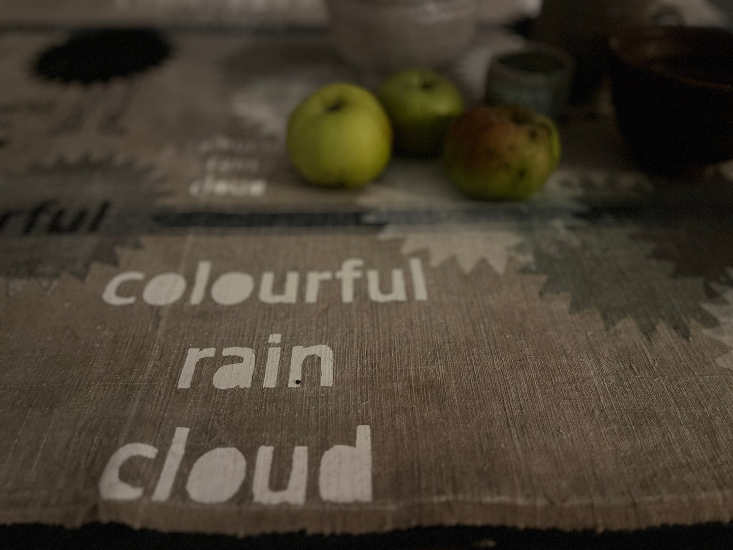 Tischdecke schwarz weiß grau